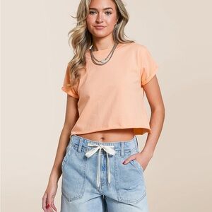 We The Free Peach Short Sleeve Tee